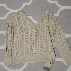 Crochet Mainstrip Twist Back Sweater